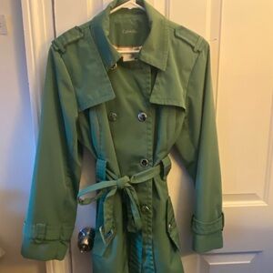 Calvin Klein Kelly Green Trench Coat